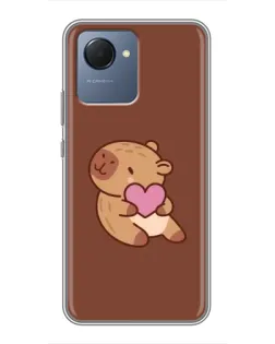Чохол для Realme NARZO 50i Prime з картинкою «Капібара з серцем»