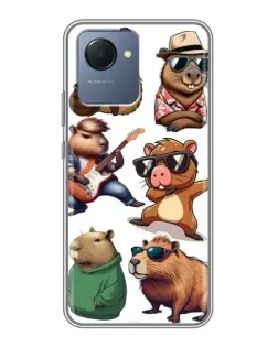 Чохол для Realme NARZO 50i Prime з картинкою «Круті капібари музиканти»