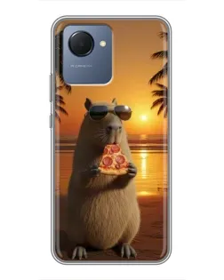 Чохол для Realme NARZO 50i Prime з картинкою «Капібара з піцою»