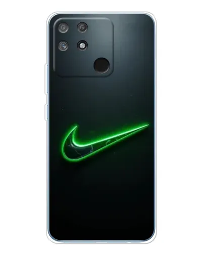 Чехол для Realme NARZO 80 Lite 4G с картинкой «Неоновый контур Nike»