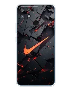 Чехол для Realme NARZO 80 Lite 4G с картинкой «Nike — эффект разломов» Чехол для Realme NARZO 80 Lite 4G с картинкой «Nike — эффект разломов»