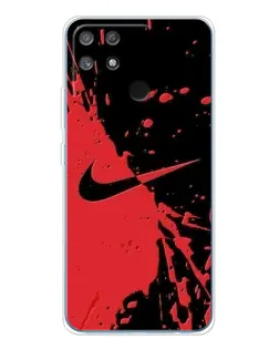 Чехол для Realme NARZO 80 Lite 4G с картинкой «Красные брызги Nike» Чехол для Realme NARZO 80 Lite 4G с картинкой «Красные брызги Nike»