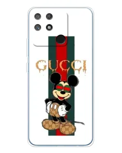 Чехол для Realme NARZO 80 Lite 4G с картинкой «Микки Маус Gucci — полосы» Чехол для Realme NARZO 80 Lite 4G с картинкой «Микки Маус Gucci — полосы»