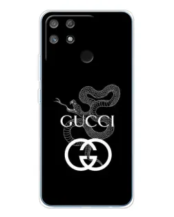 Чехол для Realme NARZO 80 Lite 4G с картинкой «Gucci — серебряная змея» Чехол для Realme NARZO 80 Lite 4G с картинкой «Gucci — серебряная змея»