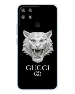 Чехол для Realme NARZO 80 Lite 4G с картинкой «Gucci — серебряный лев» Чехол для Realme NARZO 80 Lite 4G с картинкой «Gucci — серебряный лев»