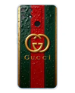 Чехол для Realme NARZO 80 Lite 4G с картинкой «Gucci — фирменная полоса и золото» Чехол для Realme NARZO 80 Lite 4G с картинкой «Gucci — фирменная полоса и золото»