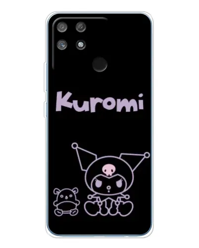 Чехол для Realme NARZO 80 Lite 4G с картинкой «Kuromi — черный минимализм»