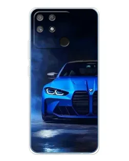Чехол для Realme NARZO 80 Lite 4G с картинкой «Голубая BMW M4» Чехол для Realme NARZO 80 Lite 4G с картинкой «Голубая BMW M4»