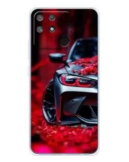Чехол для Realme NARZO 80 Lite 4G с картинкой «Спортивная BMW и цветы» Чехол для Realme NARZO 80 Lite 4G с картинкой «Спортивная BMW и цветы»