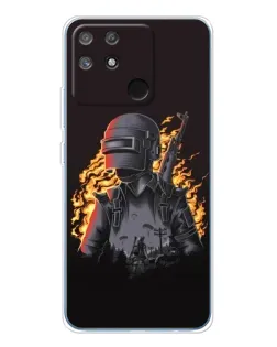 Чехол для Realme NARZO 80 Lite 4G с картинкой «PUBG — огненный силуэт» Чехол для Realme NARZO 80 Lite 4G с картинкой «PUBG — огненный силуэт»
