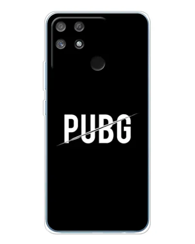 Чехол для Realme NARZO 80 Lite 4G с картинкой «PUBG — белый логотип» Чехол для Realme NARZO 80 Lite 4G с картинкой «PUBG — белый логотип»