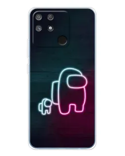 Чехол для Realme NARZO 80 Lite 4G с картинкой «Among Us неон-арт»