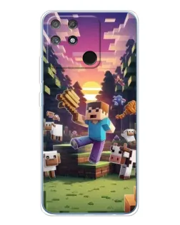 Чехол для Realme NARZO 80 Lite 4G с картинкой «Стив на ферме» Чехол для Realme NARZO 80 Lite 4G с картинкой «Стив на ферме»