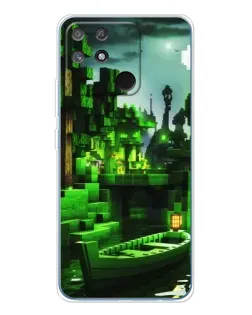 Чехол для Realme NARZO 80 Lite 4G с картинкой «Minecraft лесной пейзаж»