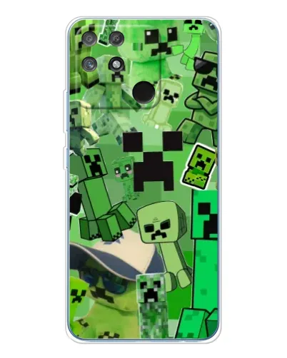 Чехол для Realme NARZO 80 Lite 4G с картинкой «Криперы Minecraft»
