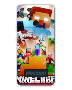 Чехол для Realme NARZO 80 Lite 4G с картинкой «Minecraft герои игры»