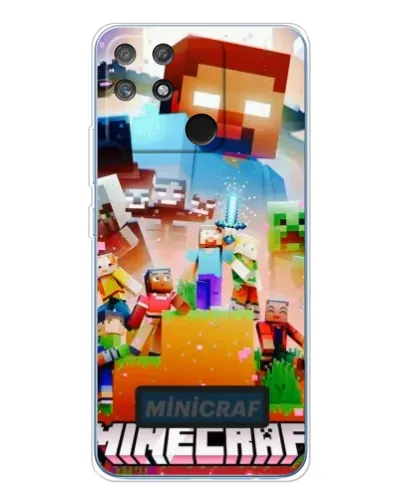 Чехол для Realme NARZO 80 Lite 4G с картинкой «Minecraft герои игры»