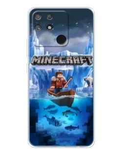 Чехол для Realme NARZO 80 Lite 4G с картинкой «Minecraft ледяной мир»