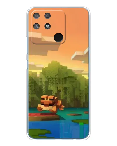 Чехол для Realme NARZO 80 Lite 4G с картинкой «Майнкрафт закат солнца»