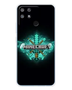 Чехол для Realme NARZO 80 Lite 4G с картинкой «Minecraft Diamond лого»