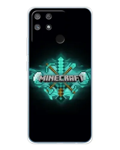 Чехол для Realme NARZO 80 Lite 4G с картинкой «Minecraft Diamond лого»