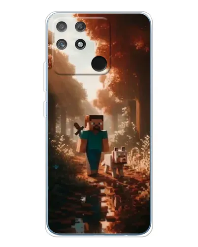 Чехол для Realme NARZO 80 Lite 4G с картинкой «Стив в лесу»
