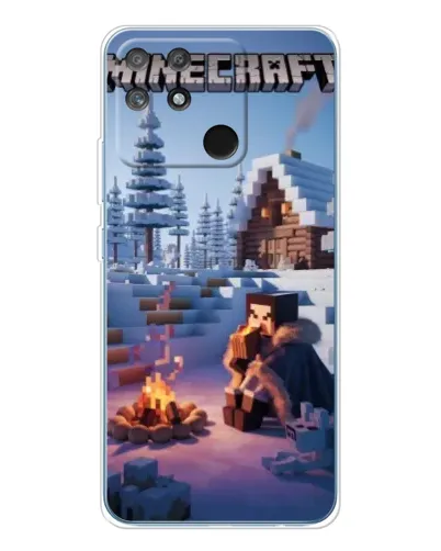 Чехол для Realme NARZO 80 Lite 4G с картинкой «Зимний Minecraft»