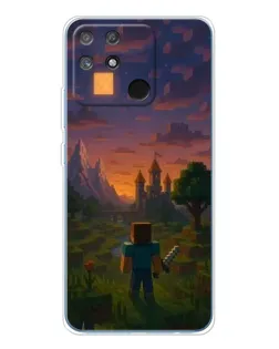 Чехол для Realme NARZO 80 Lite 4G с картинкой «Стив у башни»