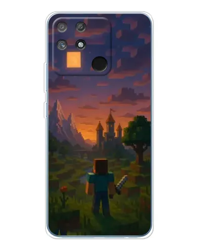 Чехол для Realme NARZO 80 Lite 4G с картинкой «Стив у башни»