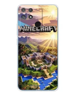 Чехол для Realme NARZO 80 Lite 4G с картинкой «Minecraft панорама»