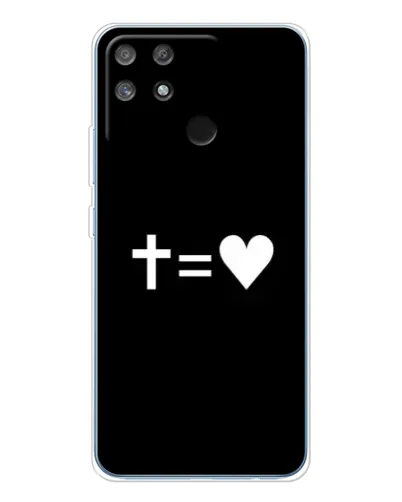 Чехол для Realme NARZO 80 Lite 4G с картинкой «Крест и Сердце» Чехол для Realme NARZO 80 Lite 4G с картинкой «Крест и Сердце»
