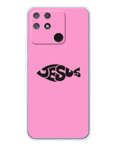 Чехол для Realme NARZO 80 Lite 4G с картинкой «Розовый символ Jesus» Чехол для Realme NARZO 80 Lite 4G с картинкой «Розовый символ Jesus»