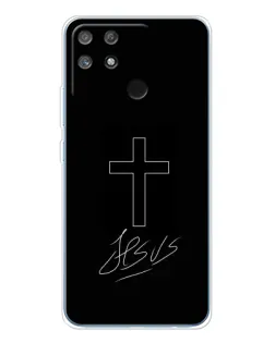 Чехол для Realme NARZO 80 Lite 4G с картинкой «Графический крест Jesus»