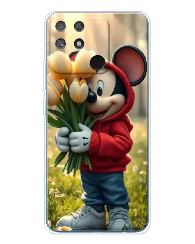 Чехол для Realme NARZO 80 Lite 4G с картинкой «Микки с тюльпанами» Чехол для Realme NARZO 80 Lite 4G с картинкой «Микки с тюльпанами»