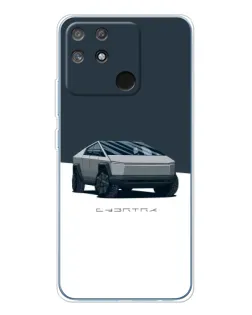Чохол для Realme NARZO 80 Lite 4G з картинкою «Сріблястий Cybertruck Tesla»