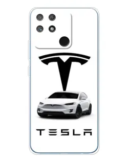 Чохол для Realme NARZO 80 Lite 4G з картинкою «Tesla White Style»