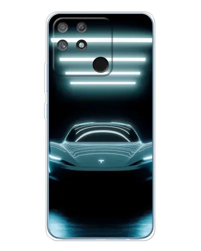 Чехол для Realme NARZO 80 Lite 4G с картинкой «Tesla в неоне» Чехол для Realme NARZO 80 Lite 4G с картинкой «Tesla в неоне»