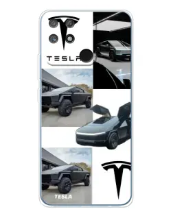 Чохол для Realme NARZO 80 Lite 4G з картинкою «Колаж Cybertruck Tesla»