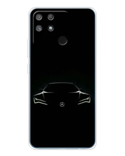 Чехол для Realme NARZO 80 Lite 4G с картинкой «Mercedes — силуэт авто» Чехол для Realme NARZO 80 Lite 4G с картинкой «Mercedes — силуэт авто»