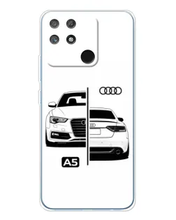 Чехол для Realme NARZO 80 Lite 4G с картинкой «Audi — контрастный дизайн» Чехол для Realme NARZO 80 Lite 4G с картинкой «Audi — контрастный дизайн»