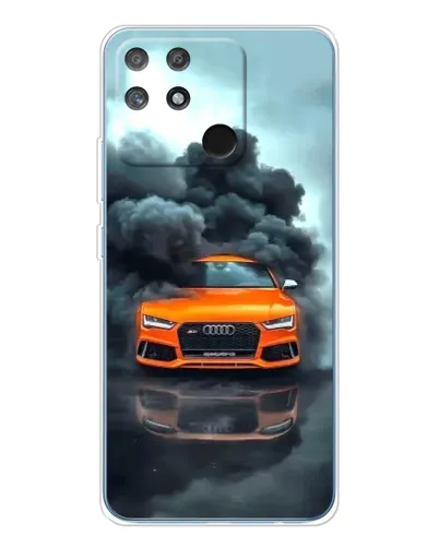 Чехол для Realme NARZO 80 Lite 4G с картинкой «Audi в облаках дыма»