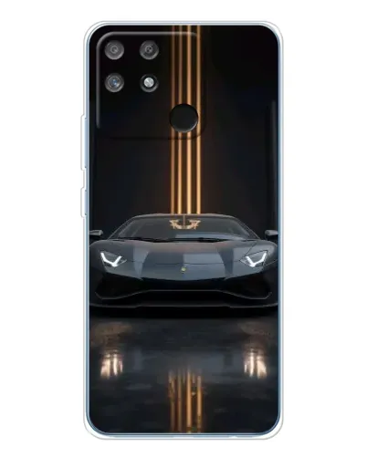 Чехол для Realme NARZO 80 Lite 4G с картинкой «Lamborghini золотые линии»