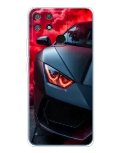 Чехол для Realme NARZO 80 Lite 4G с картинкой «Lamborghini красное сияние»