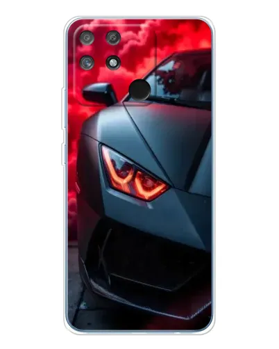 Чехол для Realme NARZO 80 Lite 4G с картинкой «Lamborghini красное сияние»
