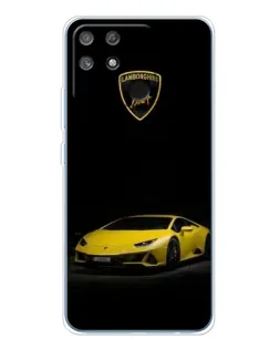 Чехол для Realme NARZO 80 Lite 4G с картинкой «Lamborghini желтый акцент»