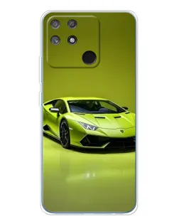 Чехол для Realme NARZO 80 Lite 4G с картинкой «Салатовый Lamborghini Huracan»
