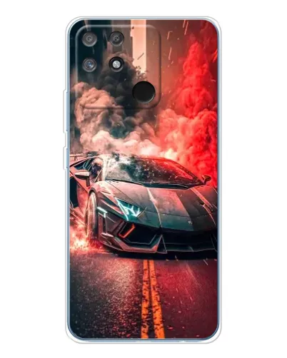 Чехол для Realme NARZO 80 Lite 4G с картинкой «Lamborghini красный дым»