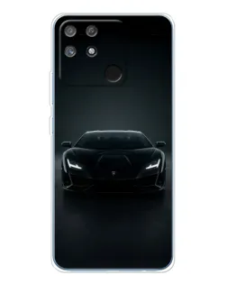 Чехол для Realme NARZO 80 Lite 4G с картинкой «Черный Lamborghini Aventador»