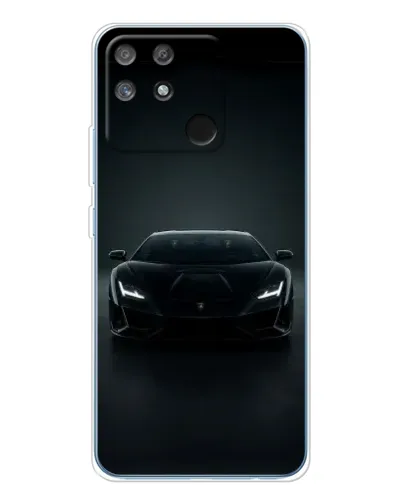 Чехол для Realme NARZO 80 Lite 4G с картинкой «Черный Lamborghini Aventador»