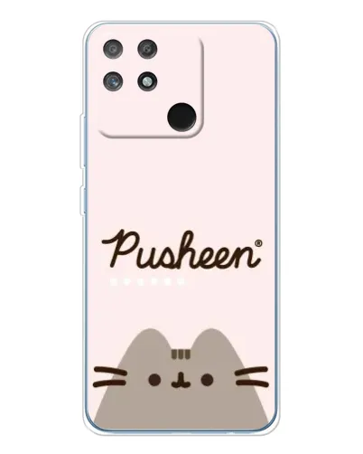 Чехол для Realme NARZO 80 Lite 4G с картинкой «Pusheen логотип»